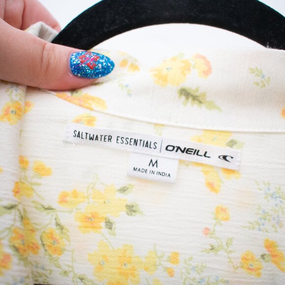 O'Neill Cover Up Medium Floral Shirt Dress NWT - Picture 3 of 6